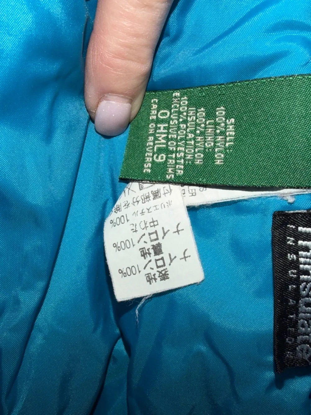 L.L. Bean Girls Small Sz 8 Teal Winter Jacket Nylon Waterproof Hood Thinsulate